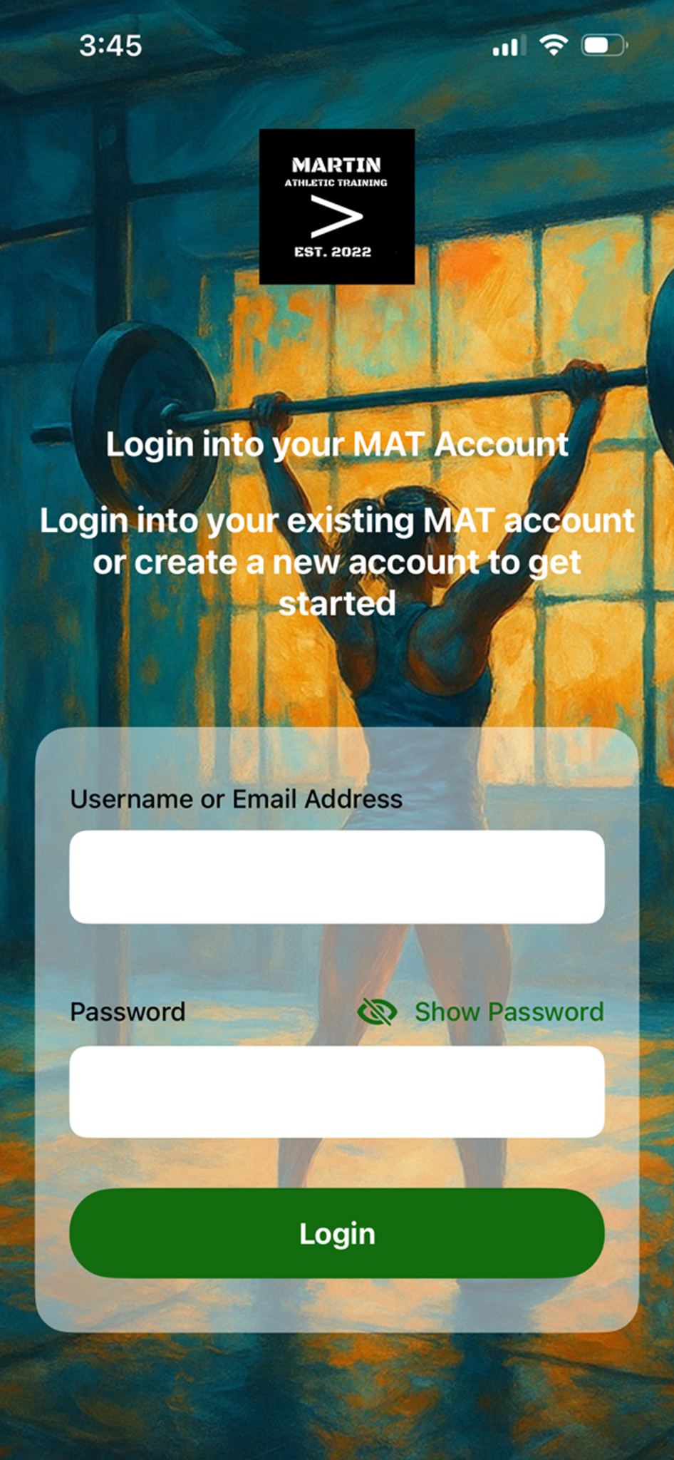 MAT branded app login