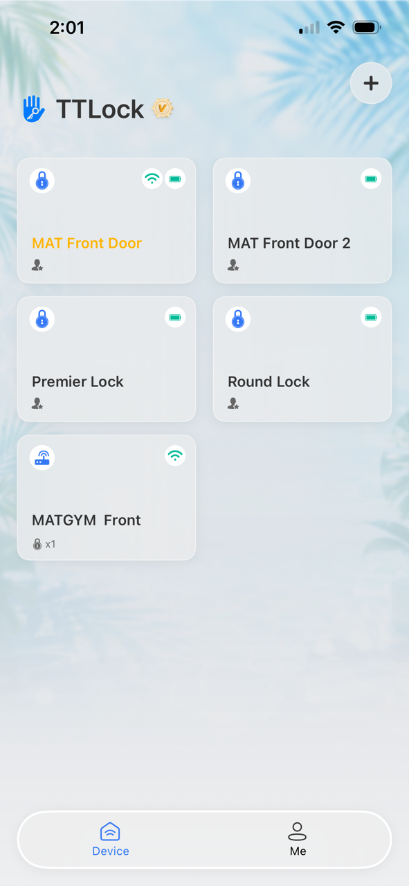 TTLock main device list